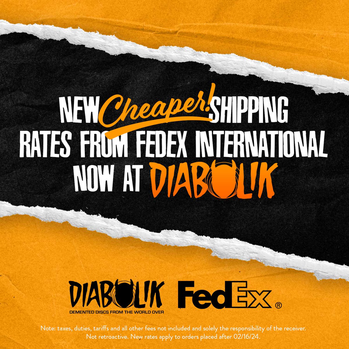 New CHEAPER shipping rates from FEDEX INTERNATIONAL now at DIABOLIK! #physicalmediaadvocates