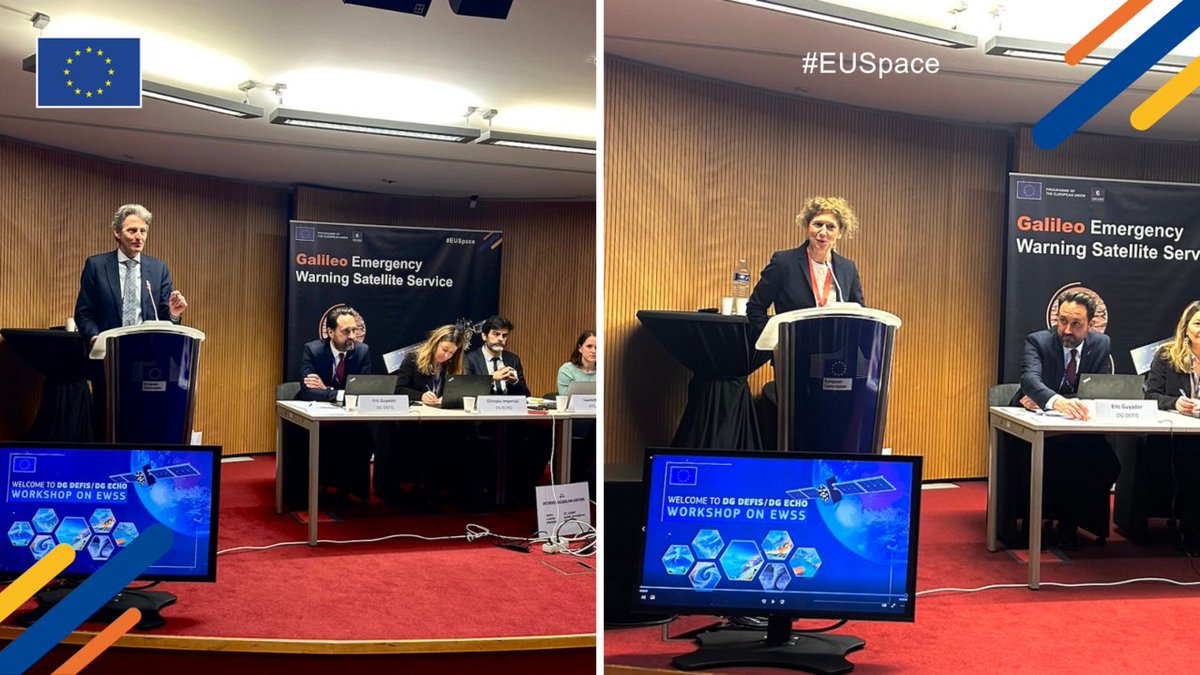 Today, we are hosting a workshop for representatives of EU Member States on the #Galileo Emergency Warning Satellite Service🛰️ #EWSS will serve as an alert system that complements other systems in place and is particularly useful in remote & rural regions of Europe