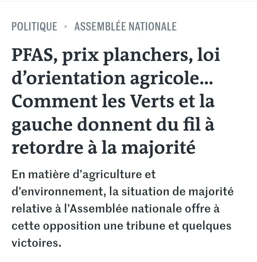 Ce qu'il se passe quand vous élisez des Écologistes dans les assemblées 🙂 ⤵️ lemonde.fr/politique/arti…