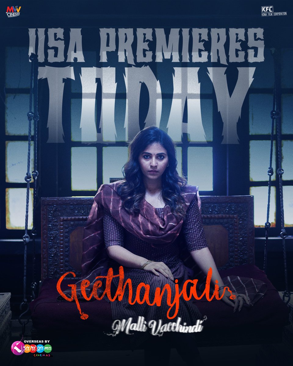 Are you ready for the rollercoaster of scares and laughs? 👻 #GeethanjaliMalliVachindhi Grand USA Premieres Today🔥 Overseas by @sarigamacinemas #Anjali50 @yoursanjali @konavenkat99 @MP_MvvOfficial