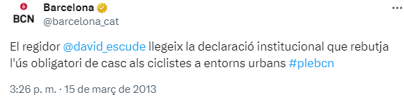 @efolch @senyodelescorts @bicicletabcn aquest mateix regidor fa 11 anys quan el @pscbarcelona  era a l'oposició #biciBcn