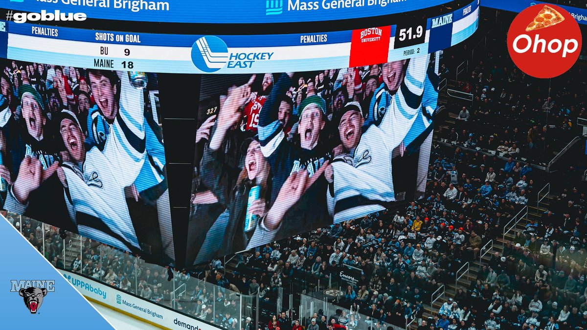 Our OHOP Student Section Photo of the Month comes from the greatest fans in college hockey, even on the road! #blackbearnation