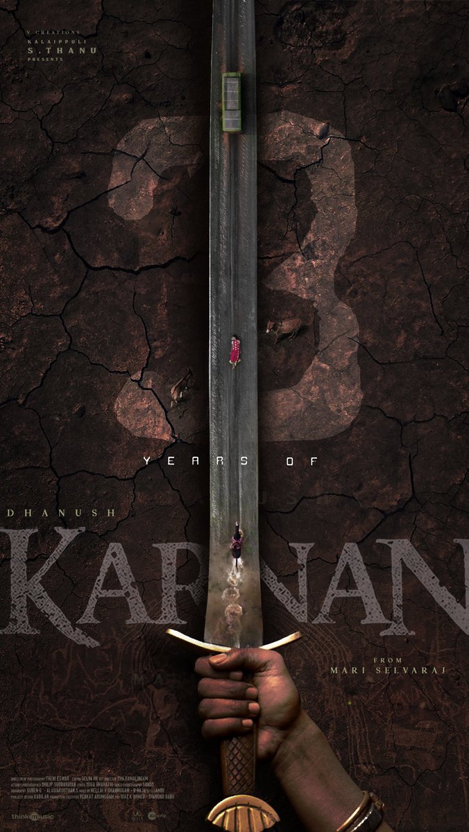 Celebrating 3 Years of Karnan on this day!! 💥💥 #3YearsOfKarnan #3YearsOfBBKarnan ✨✨⁦@dhanushkraja⁩ ⁦@theVcreations⁩ 
@Music_Santhosh @thenieswar ⁦⁦@EditorSelva @mari_selvaraj 🔥