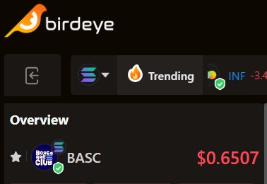 A huge thanks to @JupiterExchange, @SlorgoftheSlugs and @SolSlugsNFT for your help and guidance! $BASC is now on the Jupiter Strict List! You can now burn your rugs and unwanted tokens for $BASC on @solincinerator and we now have a green tick on @birdeye_so too!