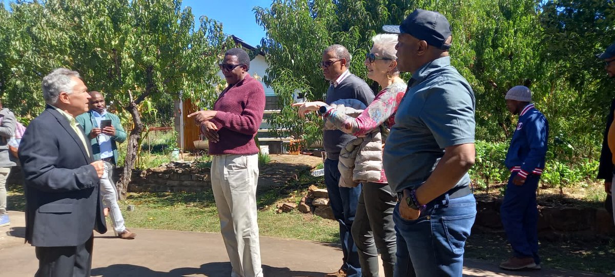Today the Hon Ministers of Education, Energy and Natural Resources visited the Bethel Business and Community Development Center BBCDC in Mohale's Hoek district, one of the implementers of the #Letsema capacity building programme in sustainable energy funded by @EUErasmusPlus -PA