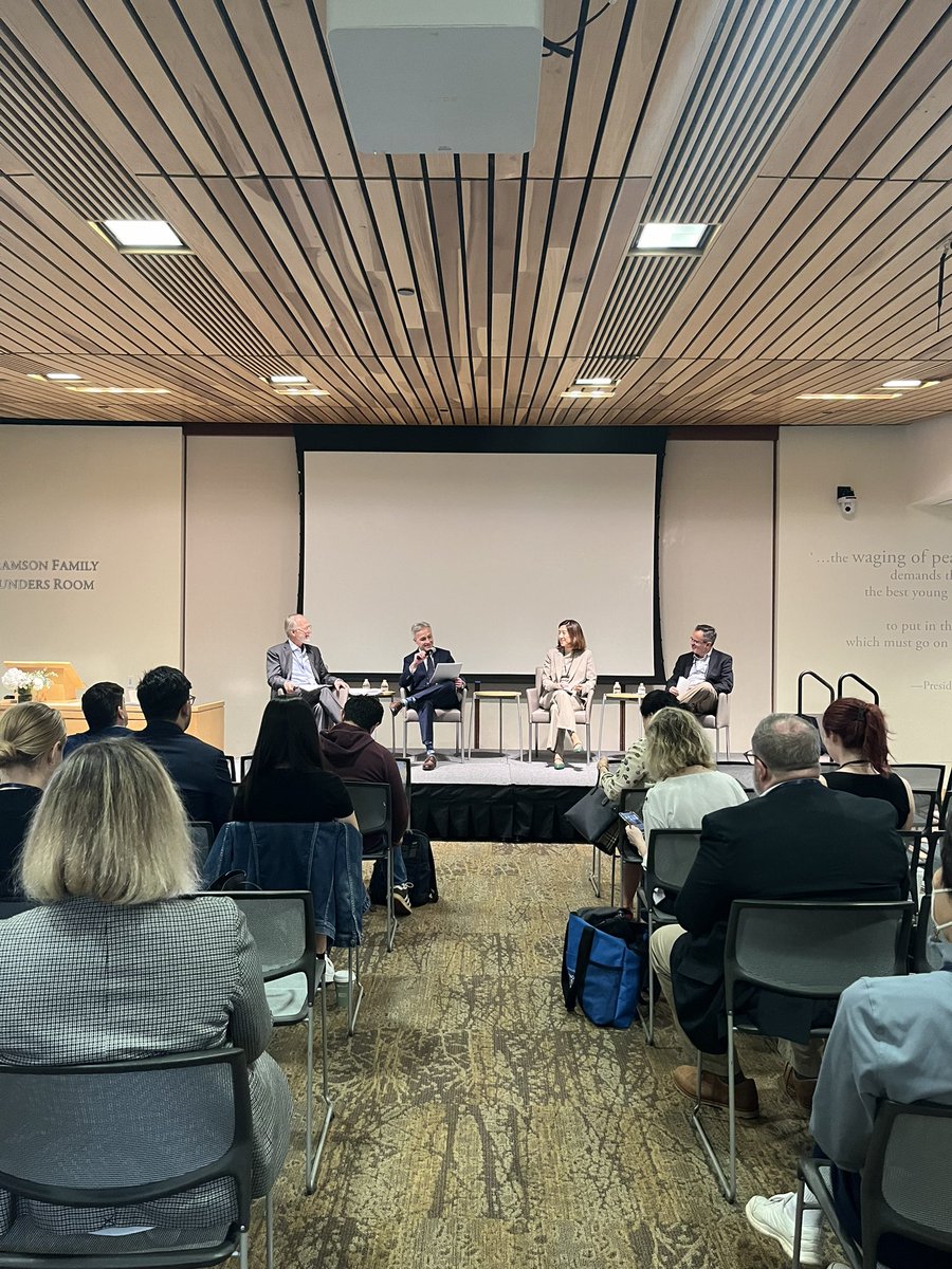 Our first panel: Global Insights: Navigating Supply Chain Shifts in a World of Uncertainty with <a href="/Colvin_Jake/">Jake Colvin</a> <a href="/NFTC/">NFTC</a>, Hyung-Jung “Jessie” Je, and <a href="/EstevadeordalA/">Antoni Estevadeordal</a>.