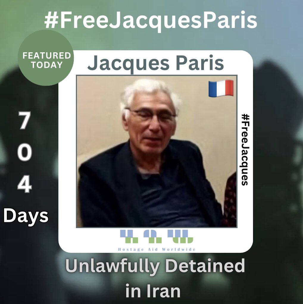 🇫🇷Jacques Paris never imagined that a vacation in #Iran would result in more than 700 days of unlawful detention. With no trial in sight, rare communication with his family, & harsh confinement conditions, Jacque’s rights, health, & wellbeing are all compromised, to say the…