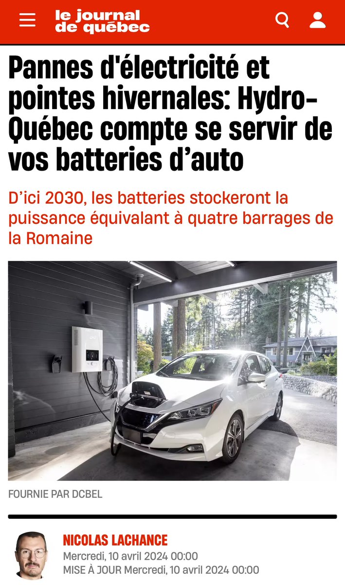 Le chat sort du sac: « Il s’agira d’une grosse batterie collective, admet le vice-président. C’est un réservoir énorme qui va être contrôlable pour gérer le réseau électrique», a-t-il indiqué. » La même gang qui blâme les arbres qui poussent plus vite, et la neige plus lourde!…