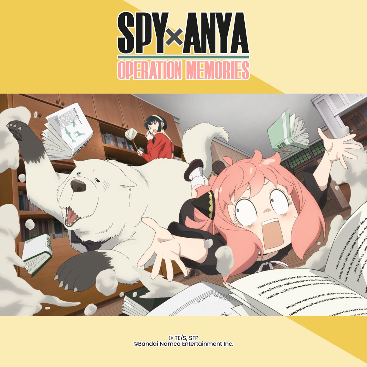 ¡Limpiar no es fácil, pero Anya y Bond están en ello! Más o menos 🐧 No te pierdas este fragmento único de la vida de Anya en #SPYxANYA: Operation Memories 🌸 #SPYxFAMILY