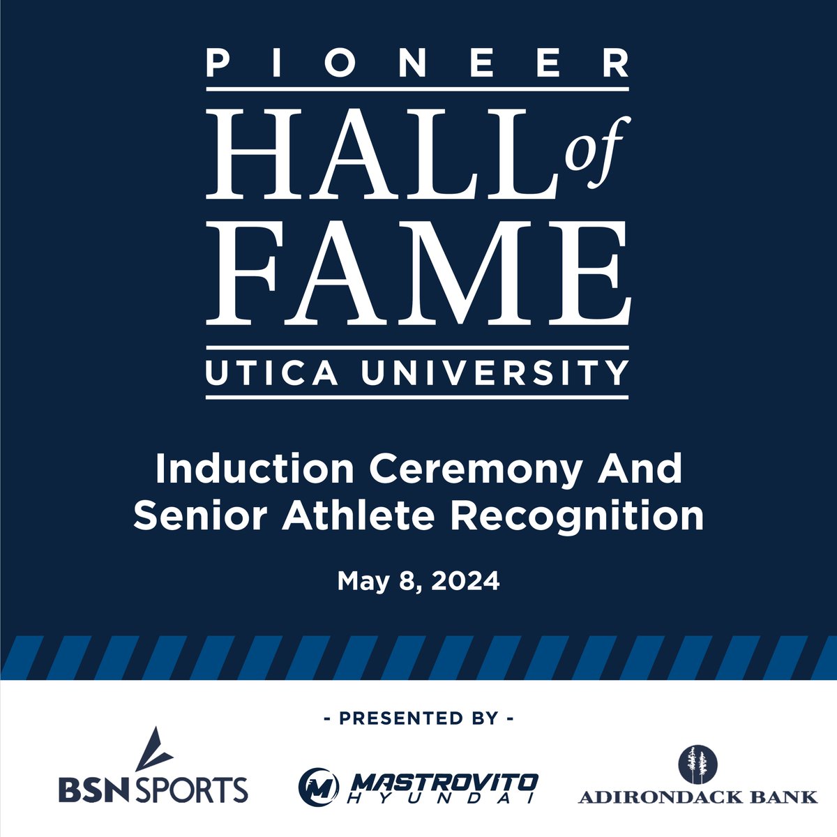 𝗙𝗢𝗨𝗥 𝗪𝗘𝗘𝗞𝗦 𝗔𝗪𝗔𝗬 ‼️  

Join us for the 𝟮𝟬𝟮𝟰 𝗣𝗶𝗼𝗻𝗲𝗲𝗿 𝗔𝘁𝗵𝗹𝗲𝘁𝗶𝗰 𝗛𝗮𝗹𝗹 𝗼𝗳 𝗙𝗮𝗺𝗲 𝗜𝗻𝗱𝘂𝗰𝘁𝗶𝗼𝗻 𝗖𝗲𝗿𝗲𝗺𝗼𝗻𝘆 𝗮𝗻𝗱 𝗦𝗲𝗻𝗶𝗼𝗿 𝗔𝘁𝗵𝗹𝗲𝘁𝗲 𝗥𝗲𝗰𝗼𝗴𝗻𝗶𝘁𝗶𝗼𝗻 𝗗𝗶𝗻𝗻𝗲𝗿.