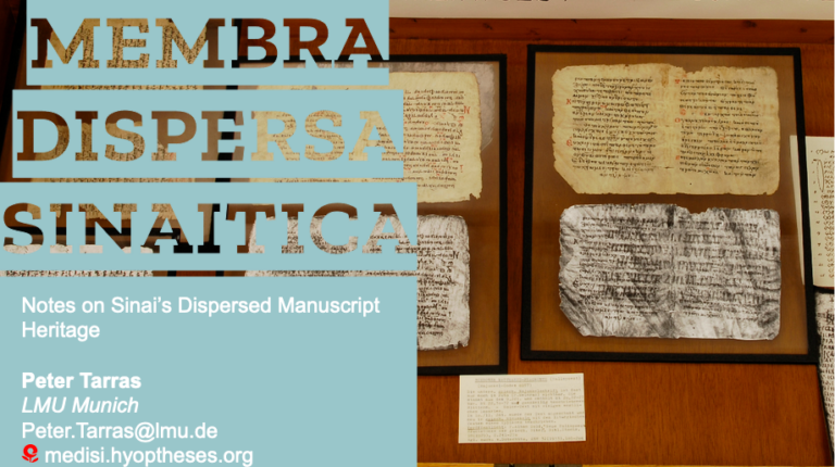 Today is the 6th International Provenance Research Day (#TagderProvenienzforschung), which provides a good opportunity to look back on the first year of my side project 'Membra Dispersa Sinaitica':
medisi.hypotheses.org/4292