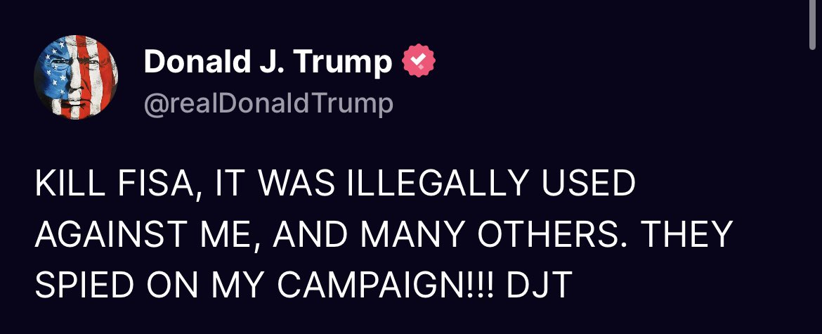 Trump on FISA: