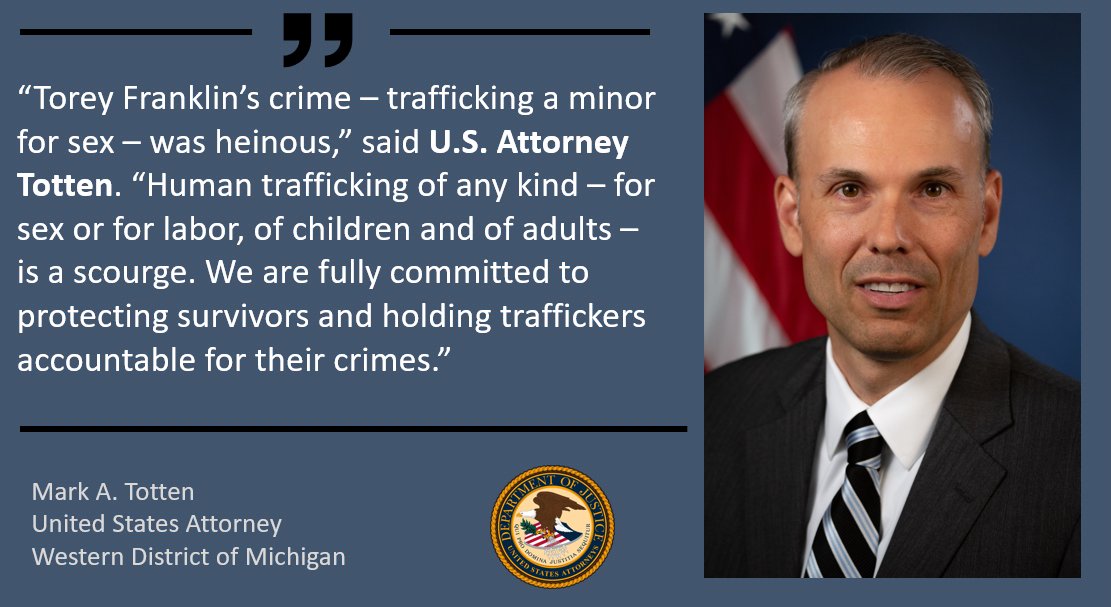 ICYMI - Child Sex Trafficker Sentenced To 26 Years In Prison @FBIDetroit