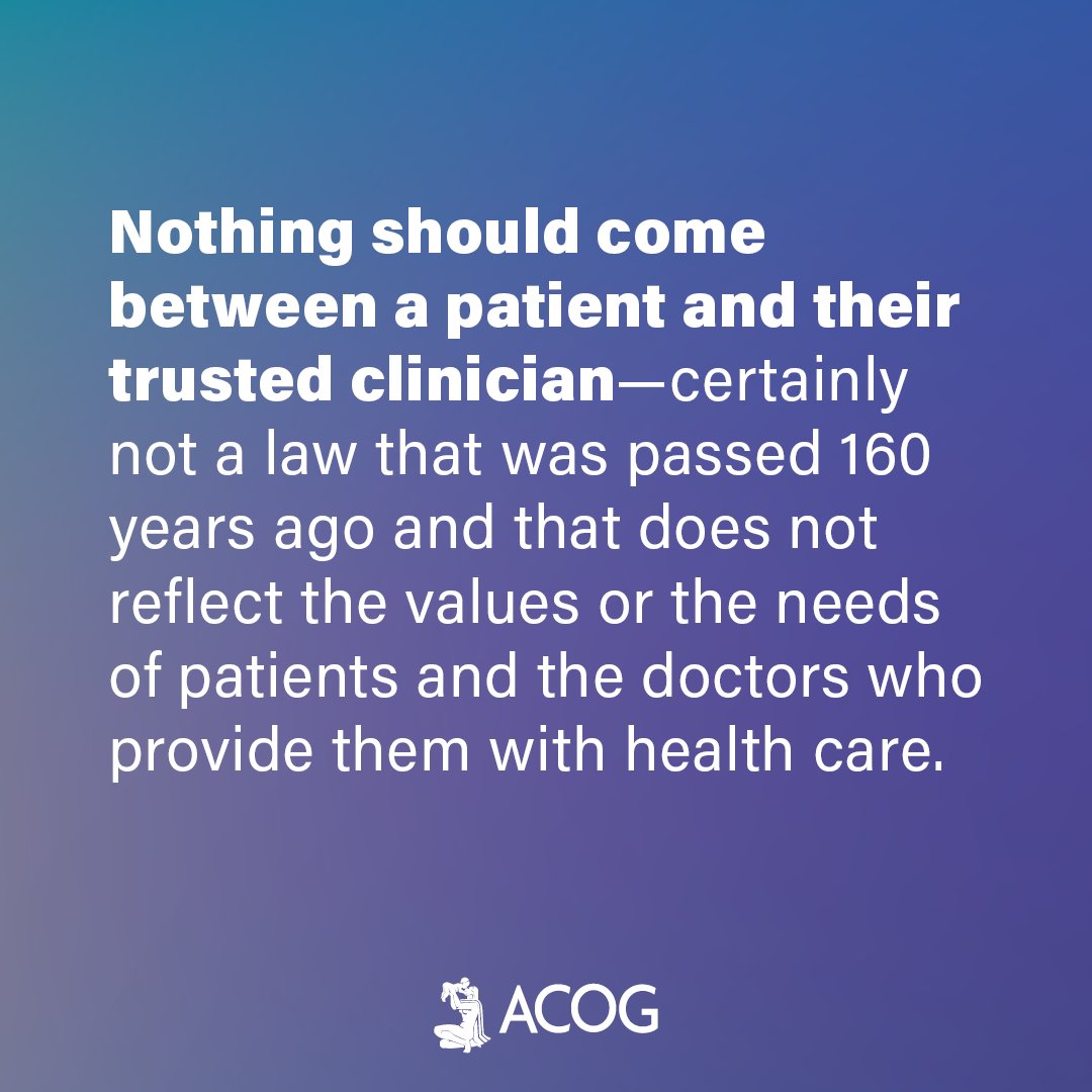 The Arizona Supreme Court’s decision to allow an archaic, punitive, and dangerous abortion ban passed before many Americans could even vote will have devastating consequences for pregnant people in the state. Read our statement: acog.org/news/news-rele…