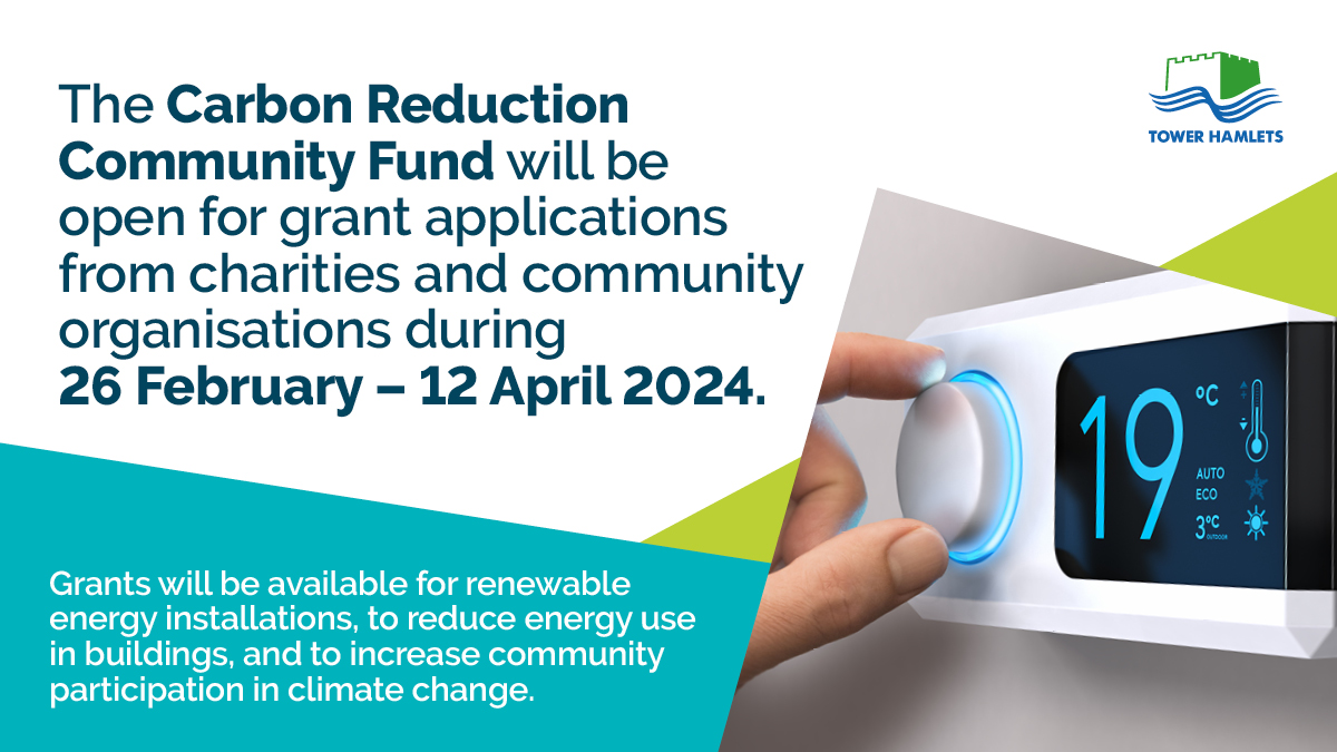 📢 Calling all charities and community organisations in #TowerHamlets The carbon reduction community fund is open for organisations based in the borough until Friday, April 12! 🌍💚 For more info on the programme and to apply, visit our website ➡️ orlo.uk/t1adg