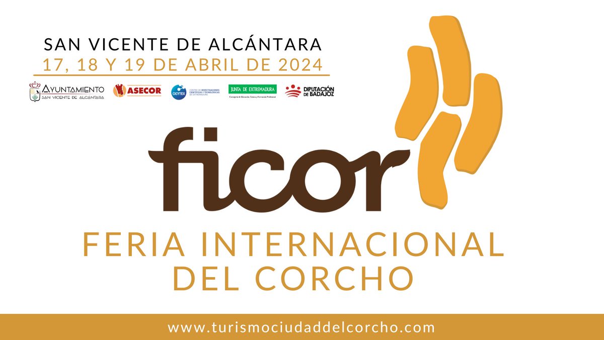 #SAVETHEDATE La semana que viene asistiremos a la Feria del #corcho #Ficor para presentar el proyecto #FUTURECORK. ¿Nos vemos allí? @P_Recuperacion #ProyectosPRTR #PlanDeRecuperacion #NextGenerationEU @Ayto_Sanvi @AClusterCorcho @CICYTEX @Junta_Ex @DipdeBadajoz