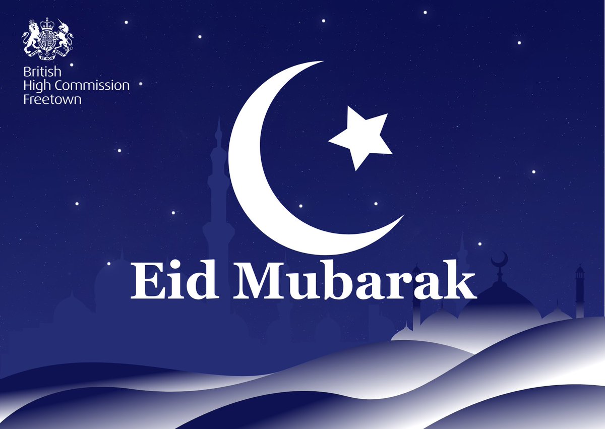 Wishing all Muslims in Sierra Leone and around the World a joyous Eid filled with warmth, happiness, and cherished moments with loved ones. #EidMubarak 🌙✨