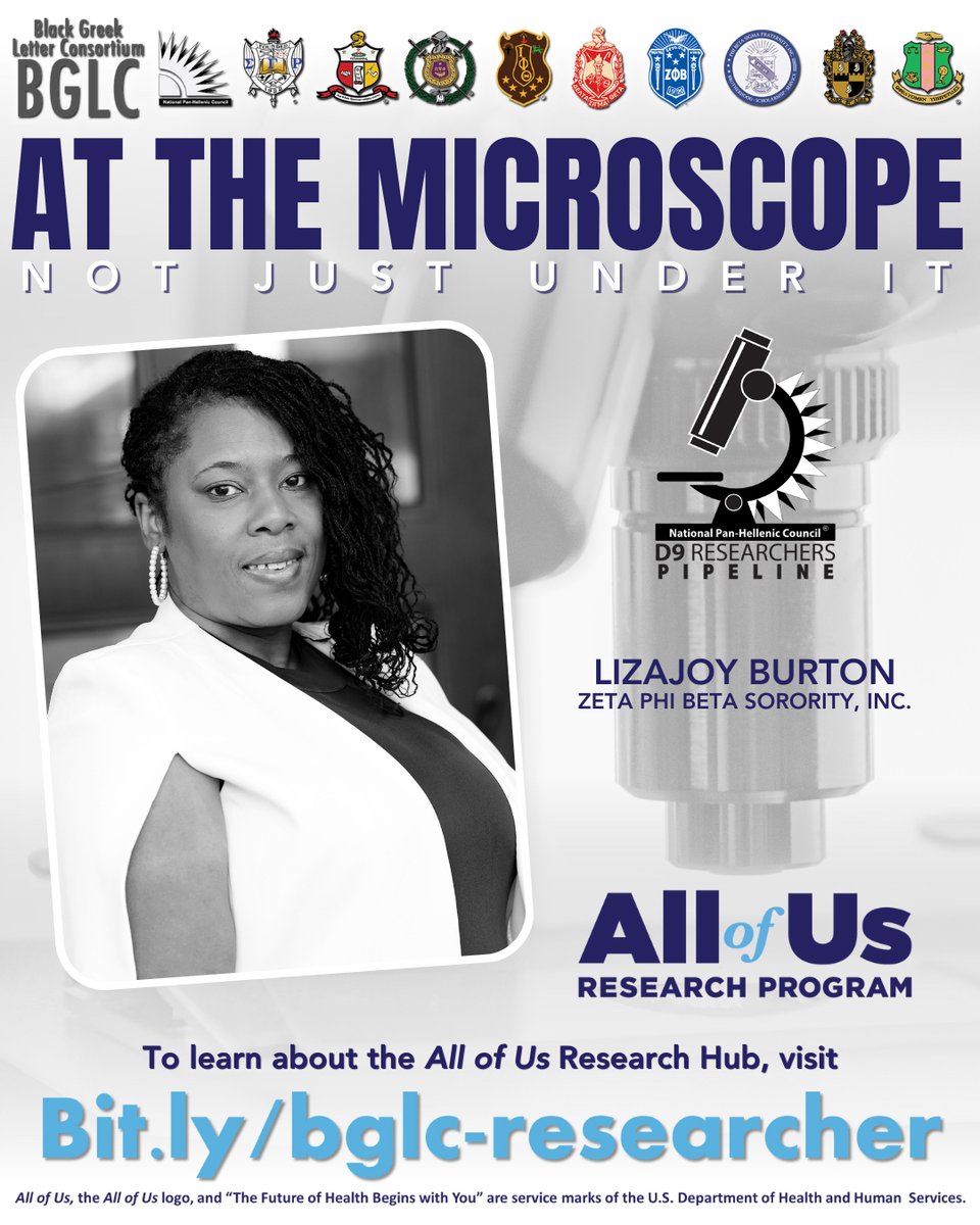 The National Pan-Hellenic Council Divine Nine Researchers Pipeline is diversifying research at the microscope AND in our communities. Meet D9 Researchers Bobby Booker and Lizajoy Burton who are committed to making change possible, visit bit.ly/bglc-researcher