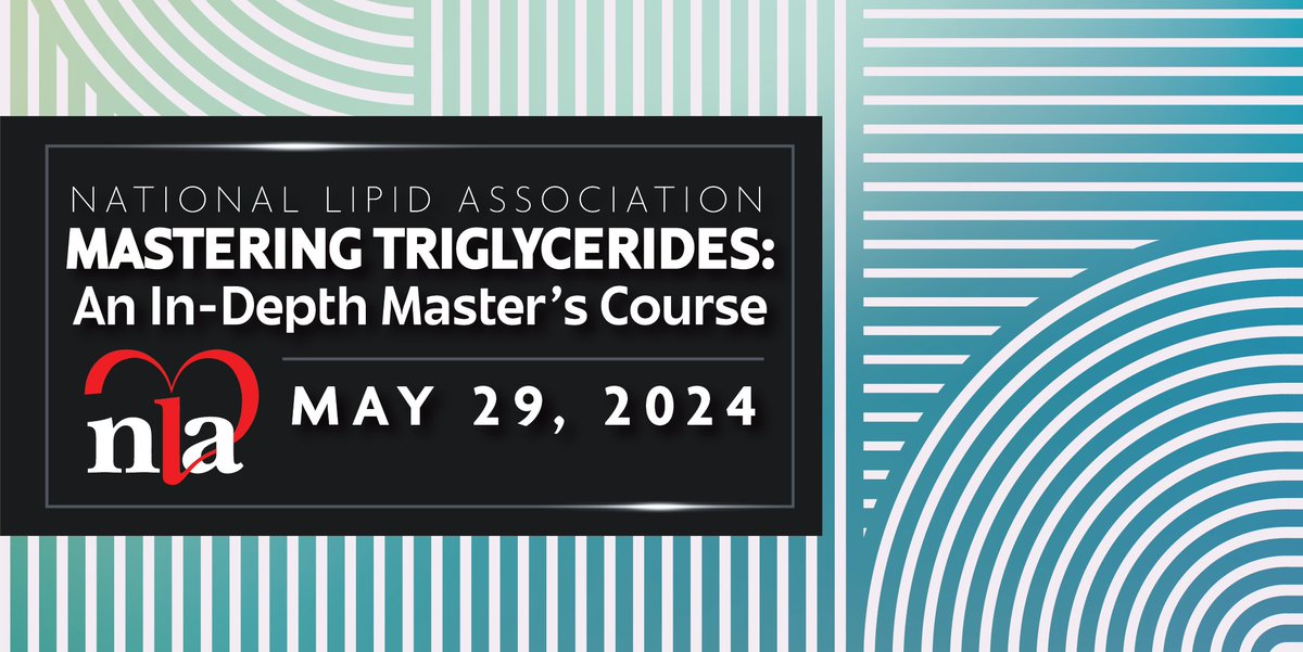 Join us 5/29 before the #NLASessions kick off for an exclusive deep dive into the world of TGs. The Mastering Triglycerides Masters Course is here to turn up the heat on hypertriglyceridemia mngmt @CBallantyneMD @Dr_Zahid_Ahmad @V_Akshintala @alanbrownmd lipid.org/mastering-trig…