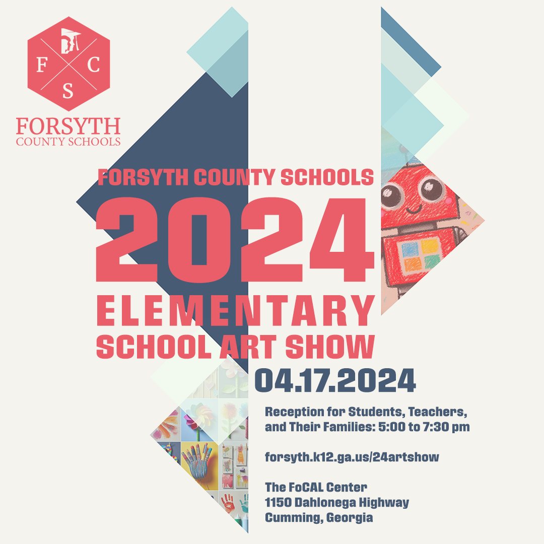 Congratulations to our student artists selected for the 2024 Elementary School Art Show! You can see their masterpieces April 10-23 from 9 am - 5 pm at @FoCALCenter.