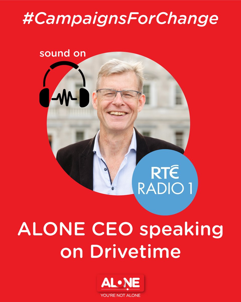 ALONE CEO Seán Moynihan speaking on Drivetime to discuss what older people can expect from new Taoiseach Simon Harris Listen to the full interview here: on.soundcloud.com/BehLv3qh95vmmT…