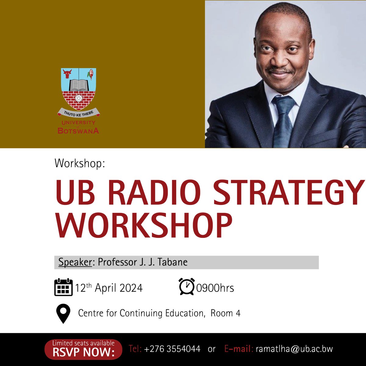 #Workshop #April12 UB RADIO STRATEGY WORKSHOP #Mmadikolo #CentreOfAcademicExcellence