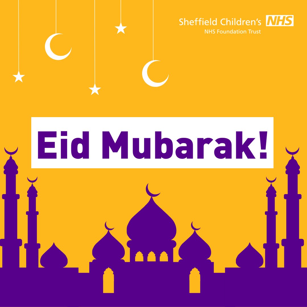 All of us at Sheffield Children's would like to wish #EidMubarak to everybody celebrating Eid al-Fitr today. We hope your day is filled with joy and happiness for you and your loved ones.