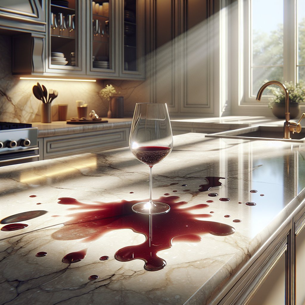 Quartzite countertops, where elegance meets practicality. Wine spills? No issue. Indulge in sophistication. #KitchenLuxury #SWFLExcellence 🍷✨