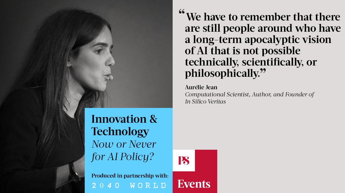 Tune in now as @Aurelie_JEAN and other experts consider the potential opportunities and risks of #AI. #PSEvents #AIRevolutions @2040WorldX twitter.com/i/broadcasts/1…