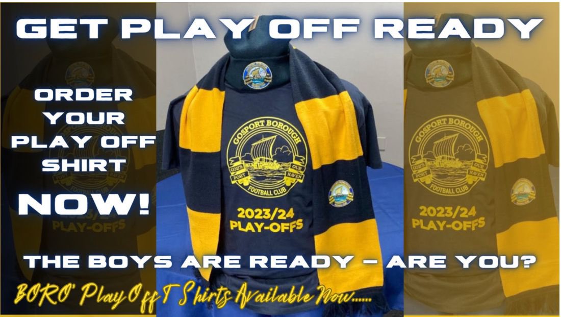 👕 Get Ready For The Play Offs - Special Edition Shirts Now Available… Click here to find out more 👇 gosportboroughfc.com