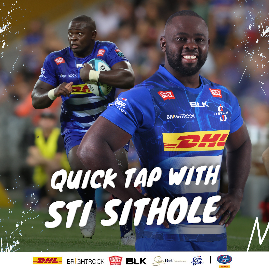 DHL Stormers prop Sti Sithole on his different experiences of Cape Town, John Dobson then and now and scrum sessions with Neethling Fouche and Frans Malherbe. #iamastormer #dhldelivers thestormers.com/quick-tap-with…