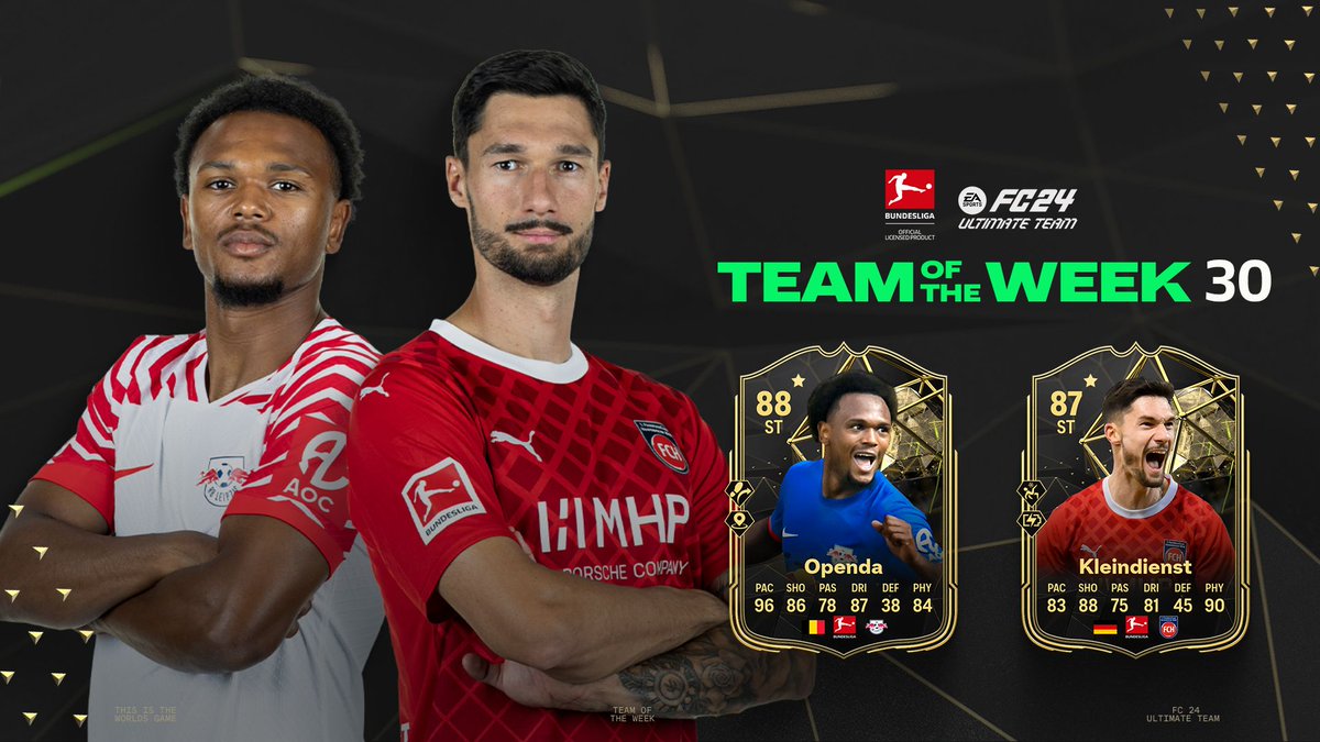 Two 🔥 cards for your #FC24 team Applause please for your 🆕 #Bundesliga additions to the @EASPORTSFC #TOTW. 👏