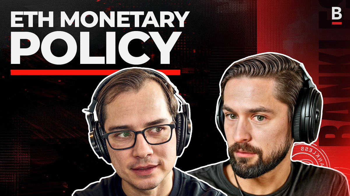 PREMIERE: The Debate Over ETH's Monetary Policy The Ethereum community is in debate -- are we going to change the monetary policy of ETH? Why should we? Who gets to decide? What should it be? Today's episode is a masterclass on monetary policy for Ethereum & beyond 👇