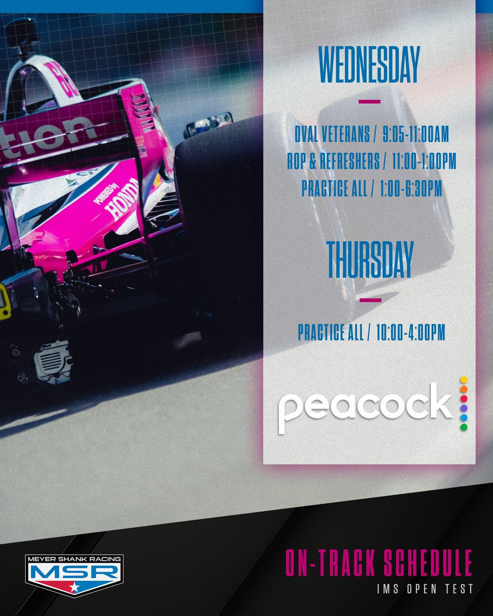 Catch all the action from IMS testing on @peacock!