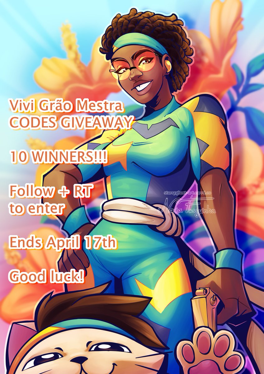 NaviaFusquinha's tweet photo. Vivi Grão Mestra chegou com tudo!! GIVEAWAY COM 10 CÓDIGOS ✨

Sim!!! 10 vencedores sortudos serão escolhidos no dia 17 de Abril. 

RT+FOLLOW para participar, boa sorte gente!! 

VAI BRASIL 🇧🇷🇧🇷🇧🇷 #BrawlhallaPartner https://t.co/LsIEs4Yir3