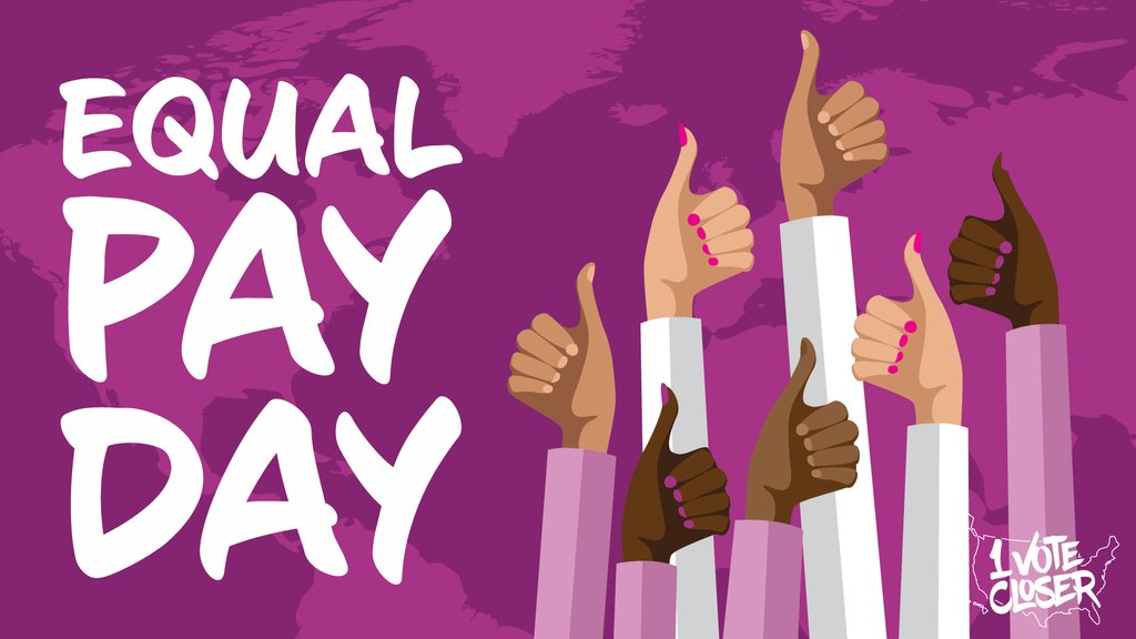 This Wednesday, acknowledging Equal Pay Day, voting is crucial to advocate for policies promoting workplace equality. 💼🗳️ Let's bridge the gender pay gap. 🌐💪 #1votecloser #EqualPay