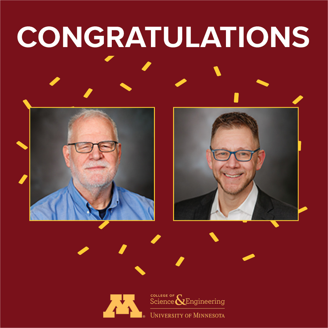 Congratulations to Professors Randal Barnes, @umnCEGEtweets, & William Pomerantz, @UMNChemistry, for being among the ten 2024 Horace T. Morse Award recipients! @UMNAlumni recognizes a select number of faculty members for their outstanding contributions to undergraduate education