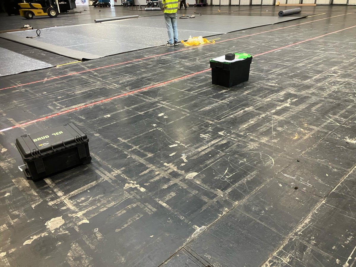 AND SO IT BEGINS, FIRST DAY OF THE BUILD UP PROCESS - An empty space ready for the arrival of our main exhibit, the UK Exclusive launch of the BSTL 350-88 Press. Dont forget to register for your free tickets bit.ly/3voLScu #mach2024 #bruderer #ukmfg #engineering