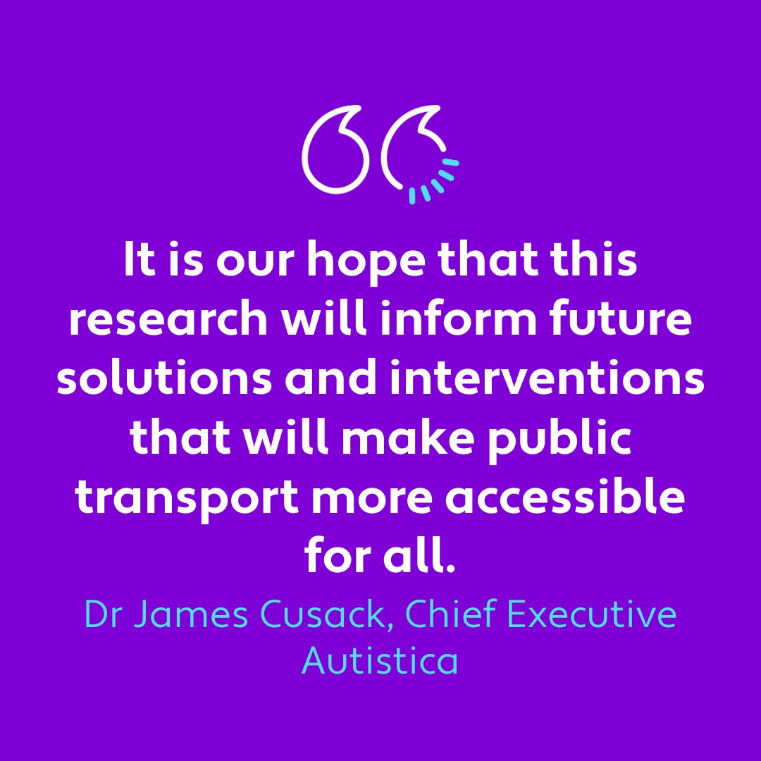 We're proud to be supporting @Autistica's research into the key challenges faced by autistic and neurodiverse people (including those with less visible disabilities) in accessing public and private transport. Watch this space as this project develops! bit.ly/3PYQOvD