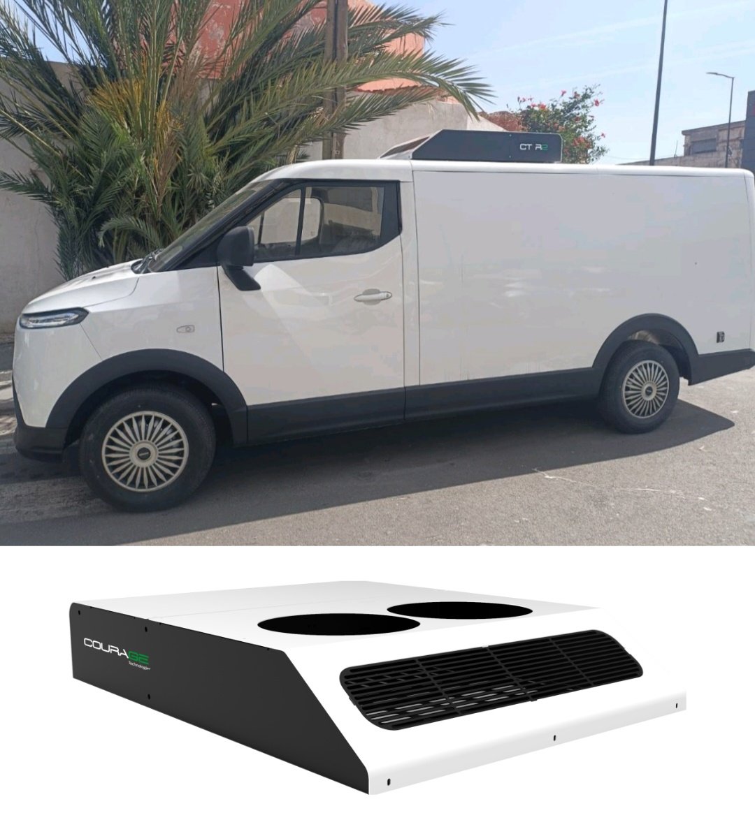 #CENN #CENNTRO - $CENN
#EV #ElectricVehicles
-
Cenntro #Logistar 260 - #LS260
#Morocco - with mounted
Courage Technologies - CT R2
Roof-Top Cooling Equipment
with integrated batteries
'independent of the vehicle,
includes solar panels to charge
the battery
--