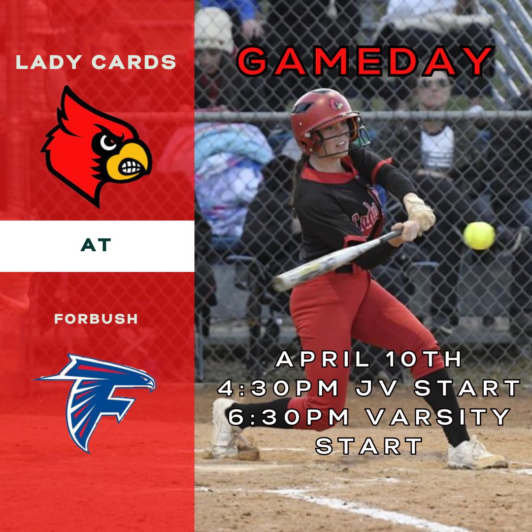 Good luck to @ESH_Softball as they travel to Forbush today for a FH2A matchup. JV starts at 4:30pm with Varsity to follow. Go Cards!