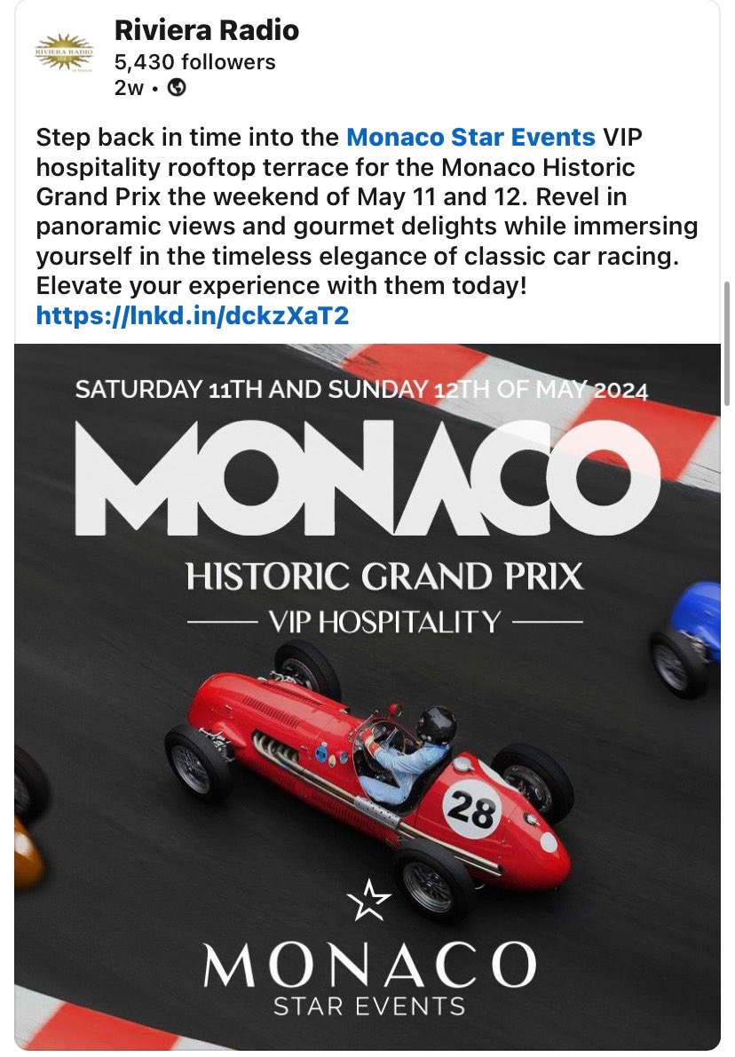 Looking forward to attending this year with my son Daniel for the first time , and you never know might pump into Paul Kavanagh of riviera radio! Great team for getting your business message out in Monaco !