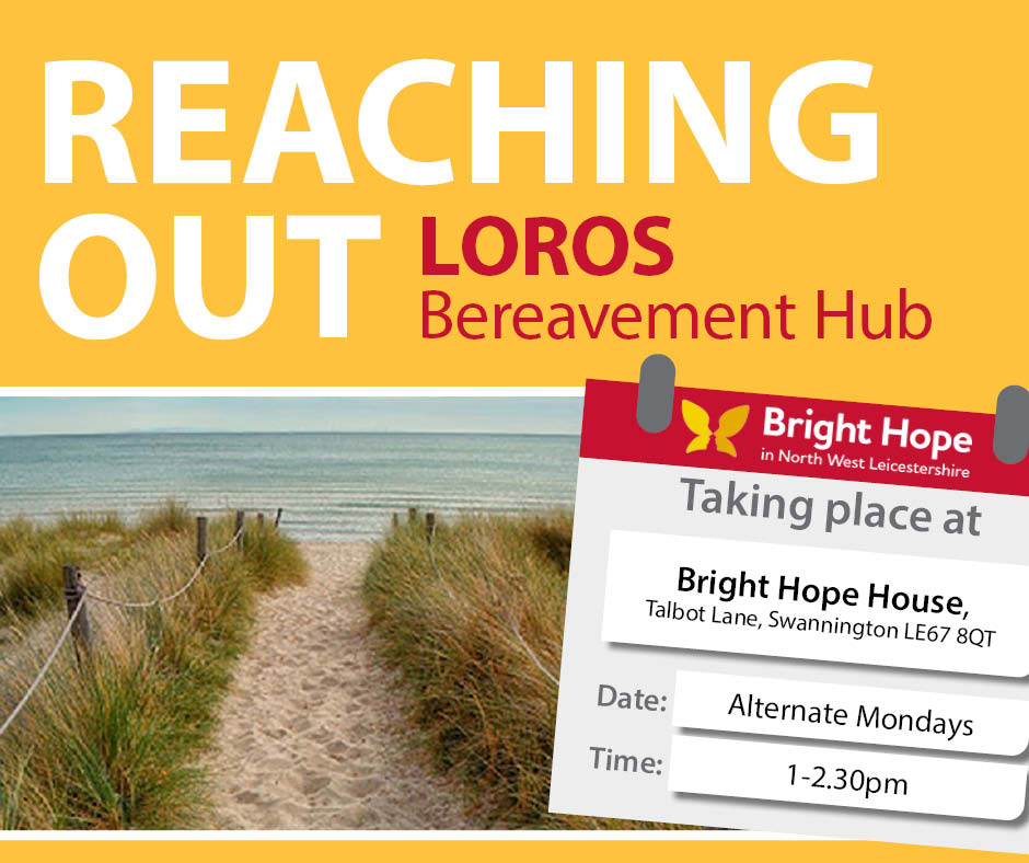 NEW Bereavement Support Service Starts Monday 15th April at Bright Hope House from 1pm to 2.30pm - a joint venture between ourselves and @LOROSHospice Drop-in group for anyone 18+ , who has been bereaved, no matter what the circumstances. bit.ly/4aOVM65