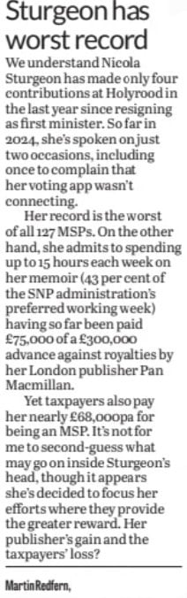 Wonderful letter in the Edinburgh Evening News from Martin! Enjoy & share the letter, and watch @theSNP go down as the worst thing ever to happen to Scotland! 🇬🇧