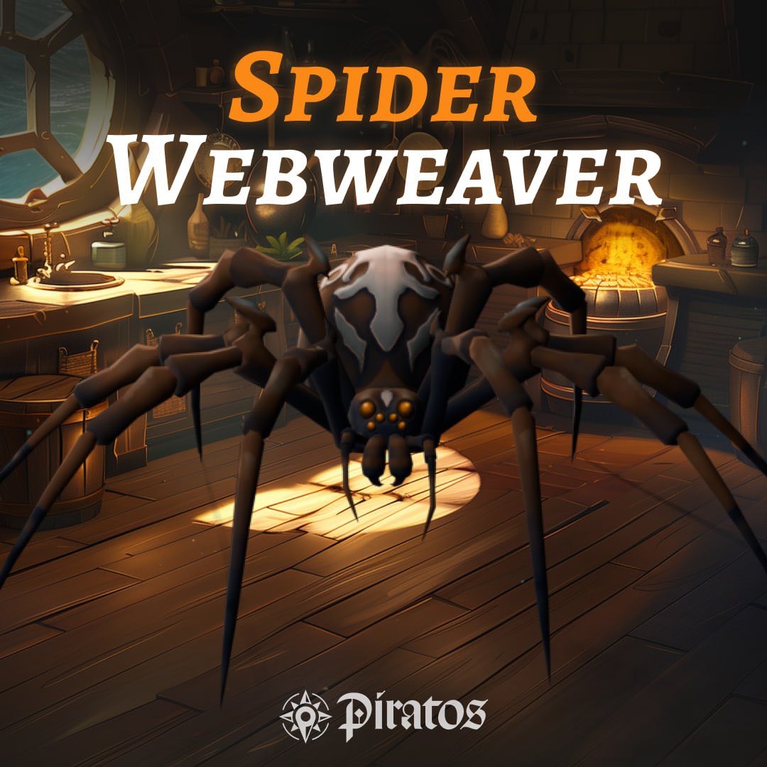 🕷️Guarding an #Uncommon chest, the Spider Webweaver's silky strands lined the entire kitchen, making it a treacherous path for any would-be thieves.

🕸️Once ensnared, their struggles only tightened the grip of the web, sealing their fate and satisfying the spider's hunger.

#NFT