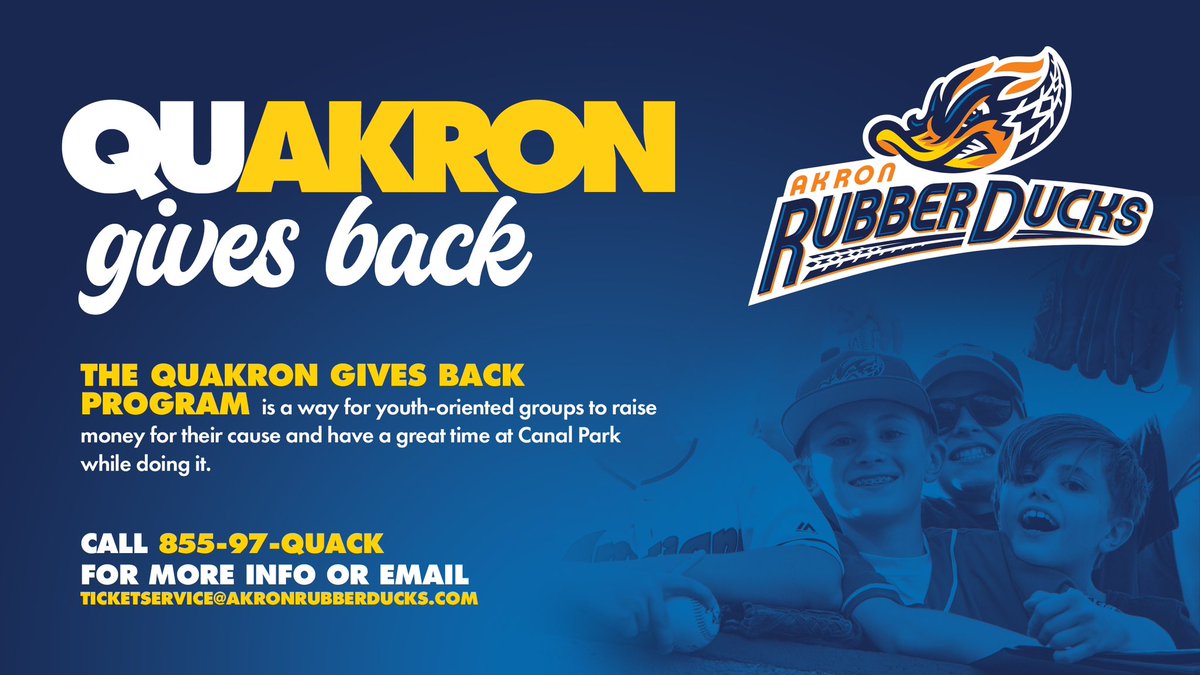 Looking for a new way to fundraise for your group? The QuAkron Gives Back program is perfect for you! For more information or to sign up visit the link below or call 855-97-QUACK today! ℹ️: bit.ly/4bYgbar