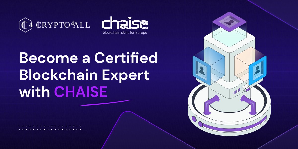 🌐 Ever considered becoming a certified #Blockchain expert? @CHAISE_EU makes it possible! Dive into the roles of Blockchain Manager, Blockchain Architect, or Blockchain Developer with ease. 🎓 🎯 Unlock your blockchain potential today! Learn more: chaise-blockchainskills.eu/online-course-…