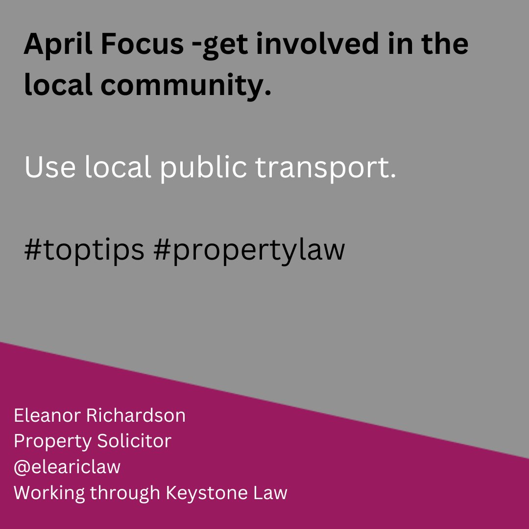 Use local transport. If you can get a bus or a train to your destination, rather than drive, not only is it supporting the local economy, it’s better for the environment too.  And you never know who you may meet along the way!

#getinvolved #localcommunity #supportlocal #toptips