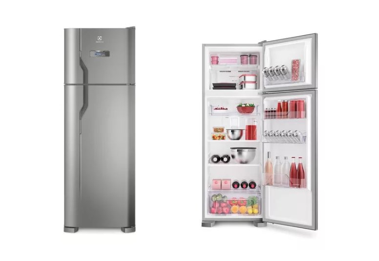 PROMOÇÃO DE GELADEIRA É RARIDADE Geladeira frost free Electrolux TF39 inox com freezer 310L R$ 2.519,10 em até 10x Utilize cupom de 10% OFF em Eletro mercadolivre.com/sec/1YAiSpb