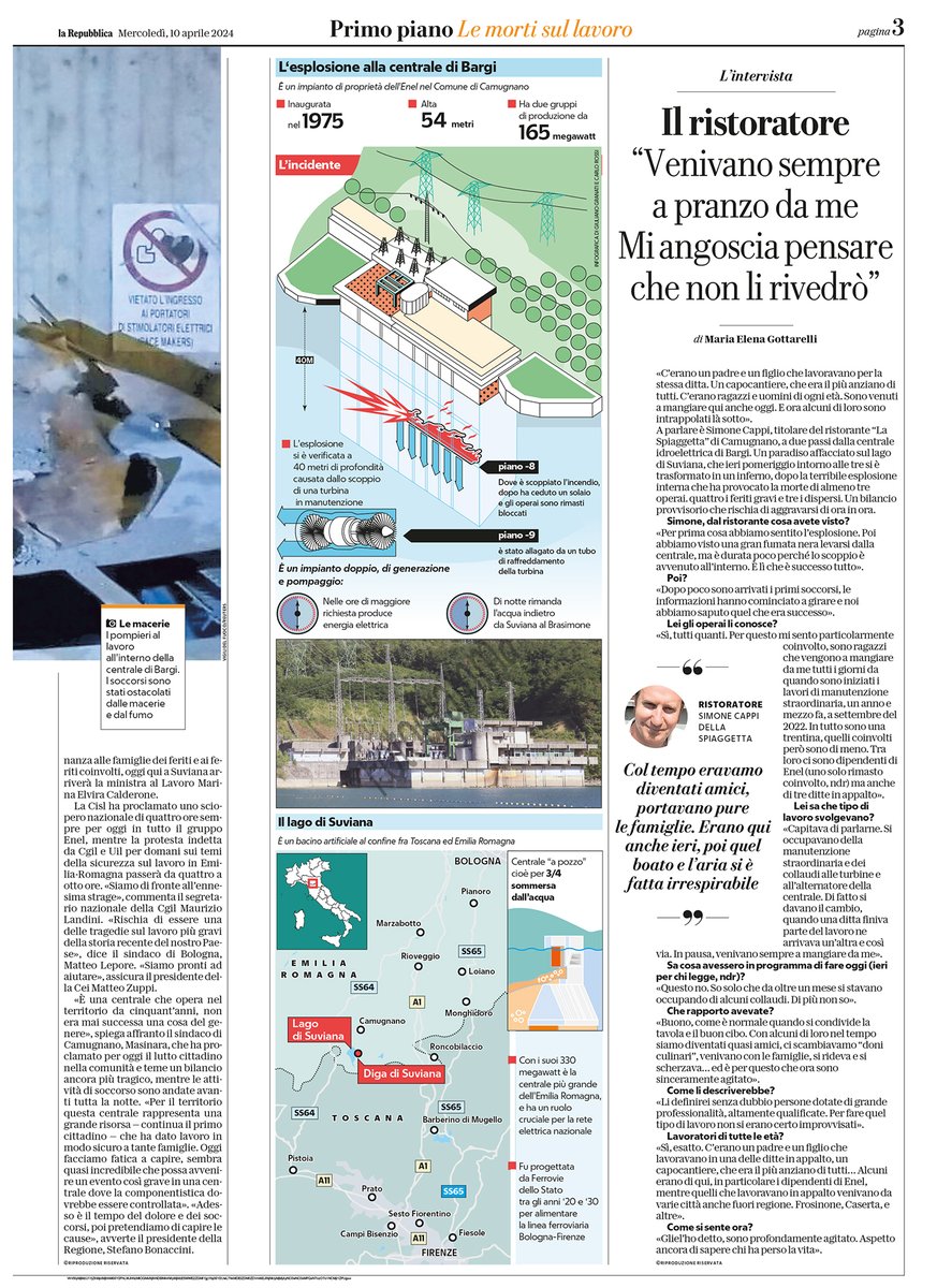 L'infografica di <a href="/repubblica/">Repubblica</a> sull'incidente alla centrale idroelettrica di #Suviana